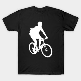 White Silhouette- Bike Rider T-Shirt